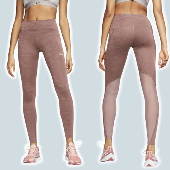 NIKE Epic Faster Mid-Rise Running Tights Sz Small - Picture 1 of 6